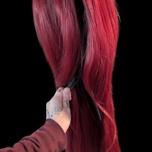 Vibrant Red Remy Synthetic Wig- Women Hair
